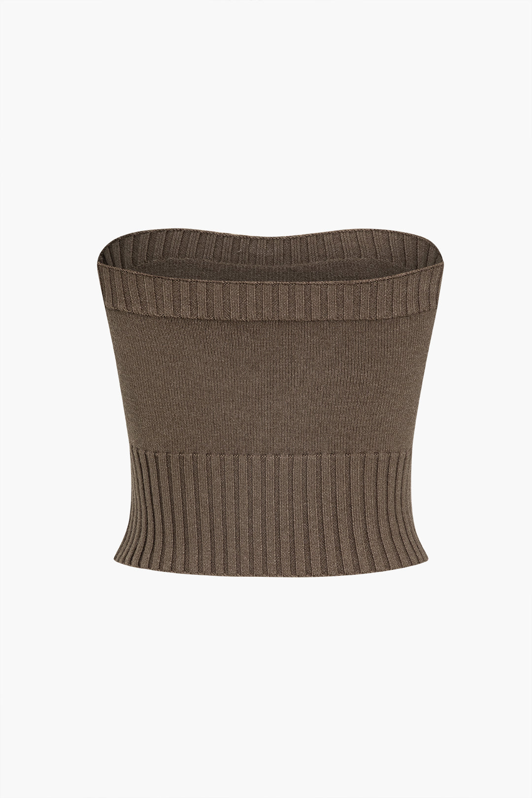 Sweater Tube Top And Lantern Sleeve Long-Sleeve Top Set