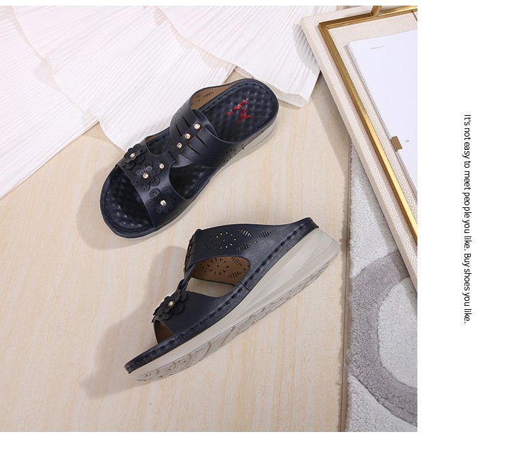 Rhinestone Flower Casua Light And Non-slip Sandals