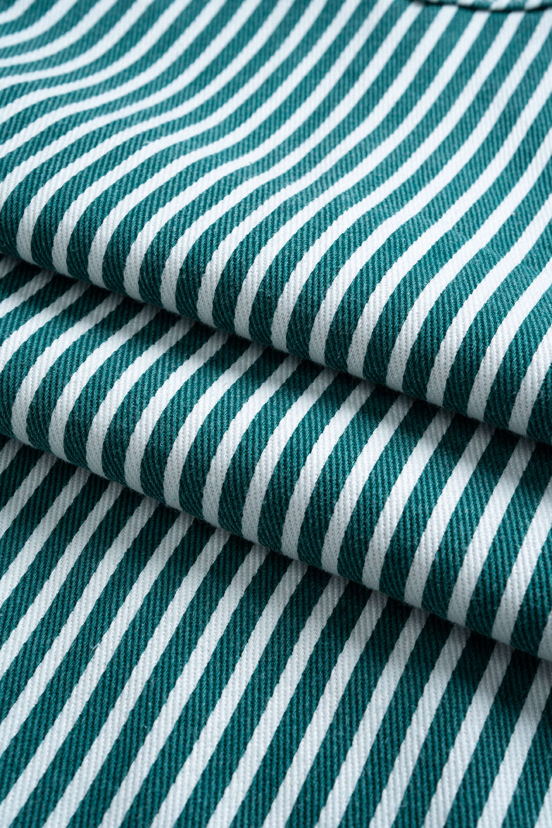 Stripe Print Pocket Drawstring Barrel Trousers