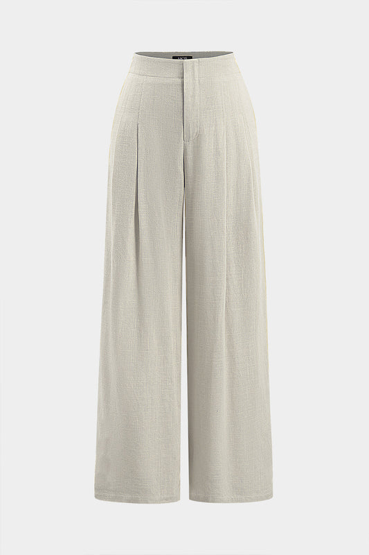Solid Wide Leg Trousers