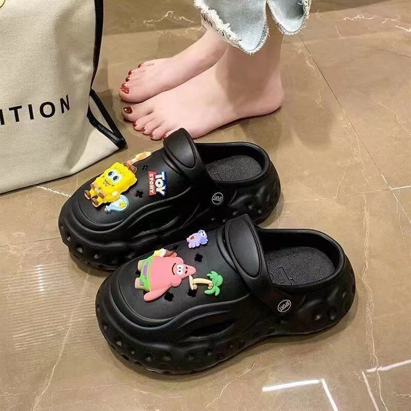 Women's Rhinestone Thick-soled Flip-flops Summer Outdoor Fashion Sandals