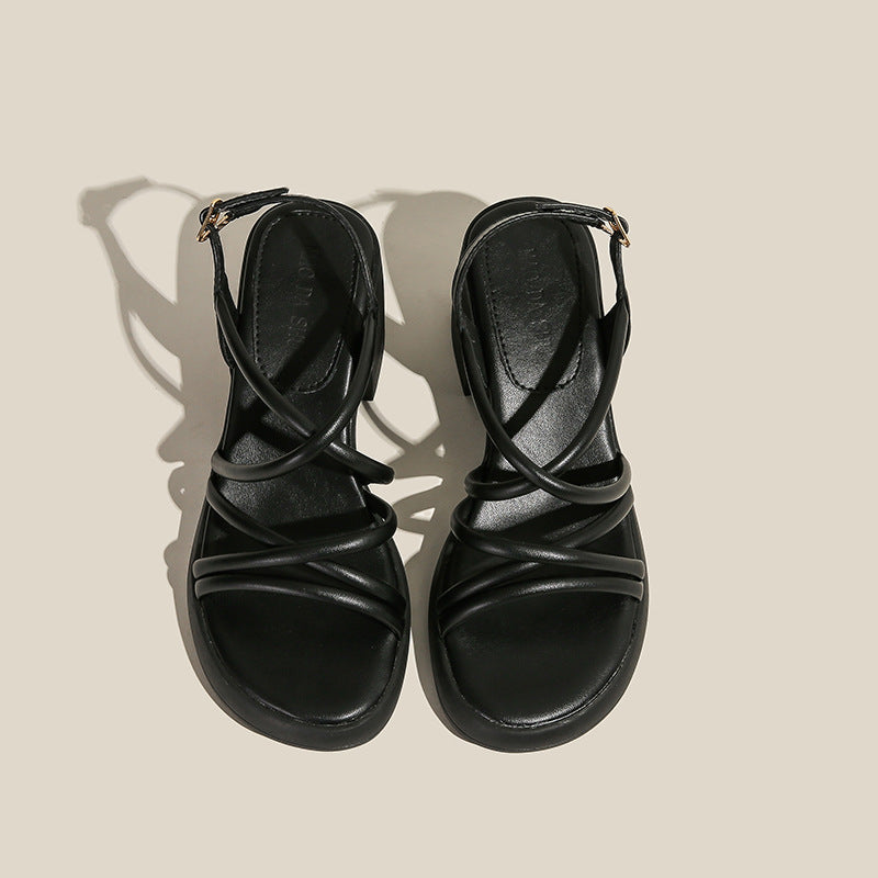 Women's Large Small Size Wedge Chunky Shape Heels