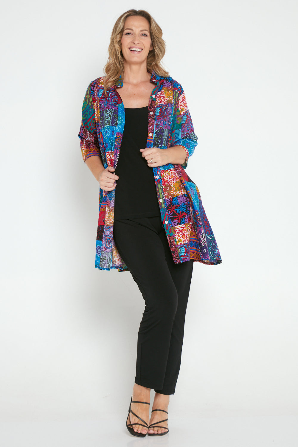 Granger Shirt - Blue Patchwork