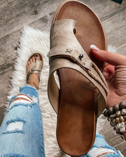 Solid Color Beach Flip-Flops Slippers