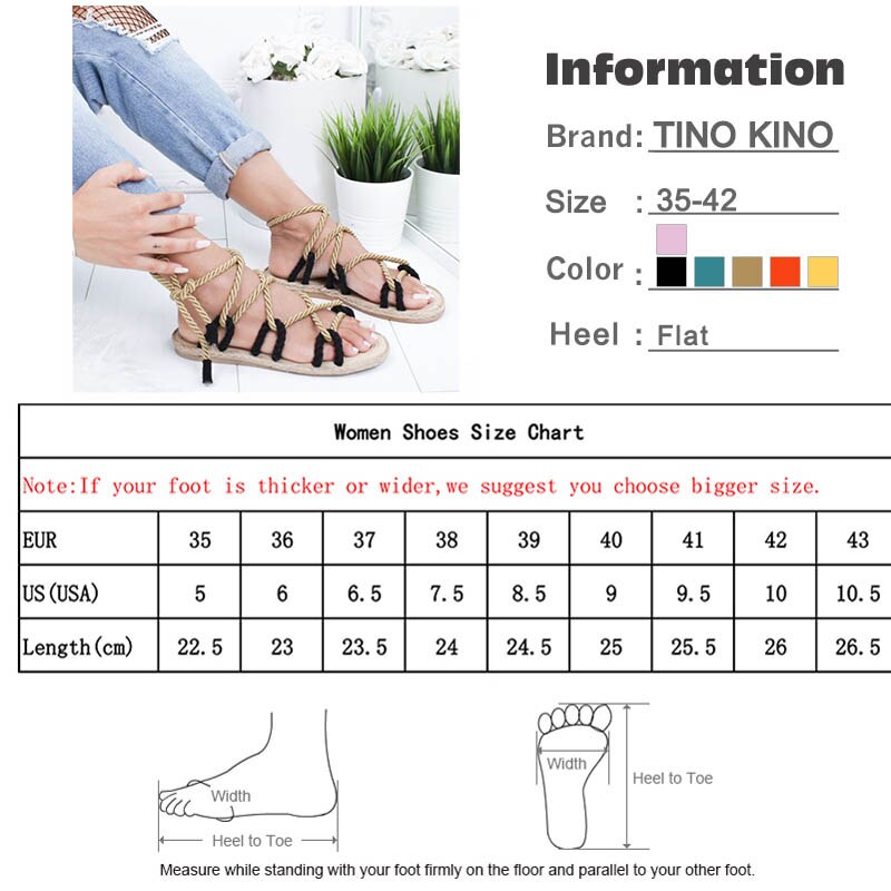 Hemp Straw Lace Up Rope Peep Toe Sandals