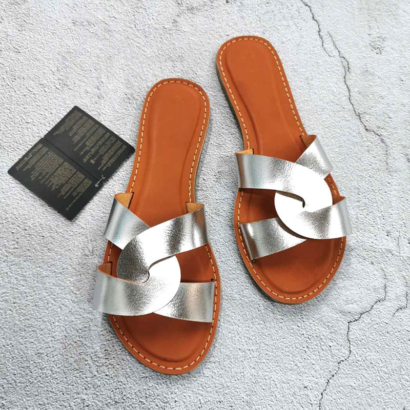 Spiral Cross Chic Slippers