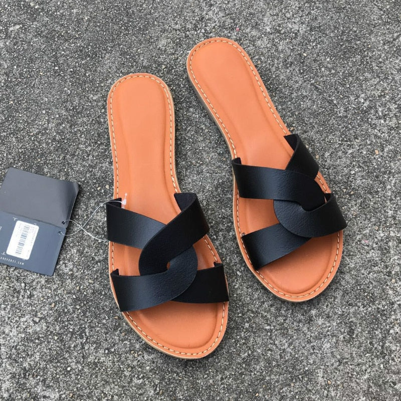 Spiral Cross Chic Slippers