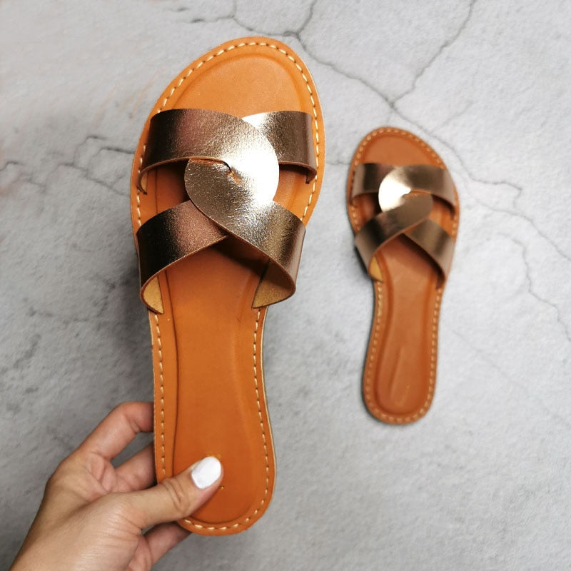 Spiral Cross Chic Slippers
