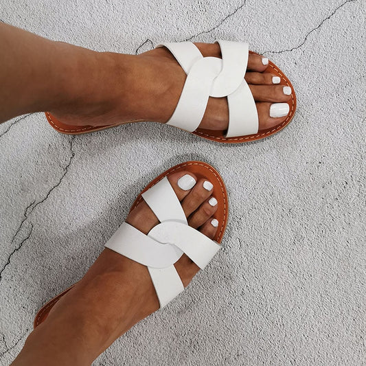 Spiral Cross Chic Slippers