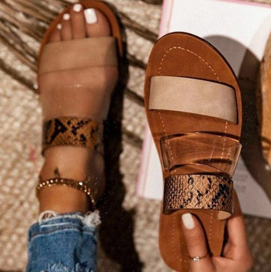Sewing Light Flat Slip On Slipper