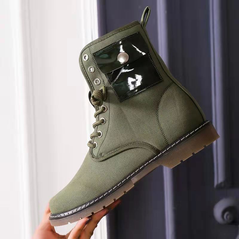 Thick Soled Side Pockets Gothic Martin Boots