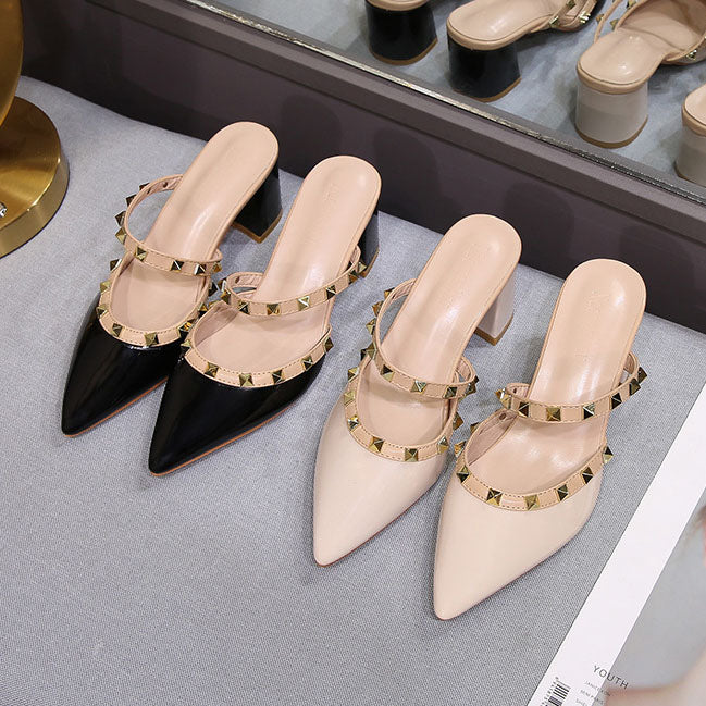 Summer rumba Studs heel Sandals