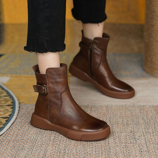 Take Care Vintage Flat Booties