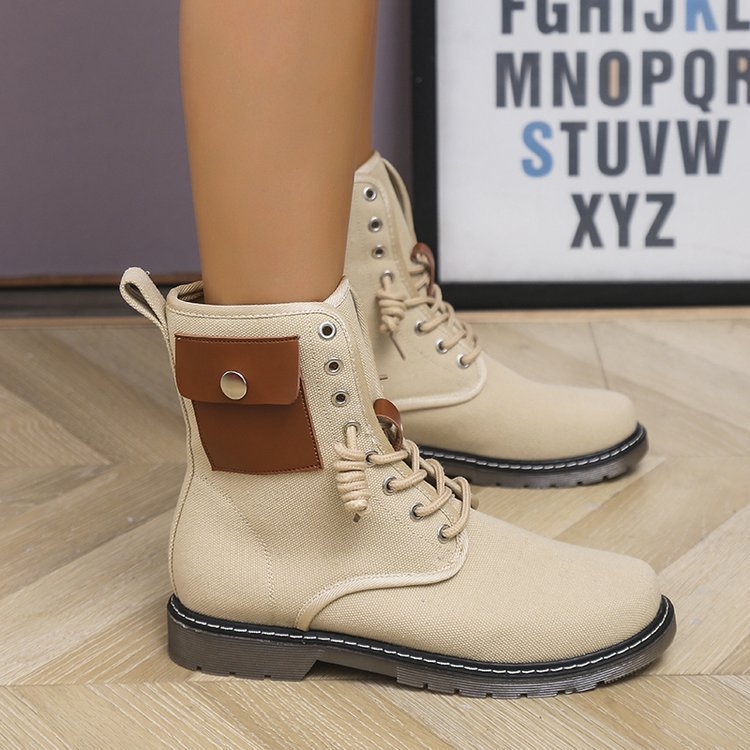Thick Soled Side Pockets Gothic Martin Boots