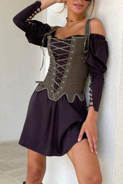 Straps Corset Slim Fit Sleeveless Top