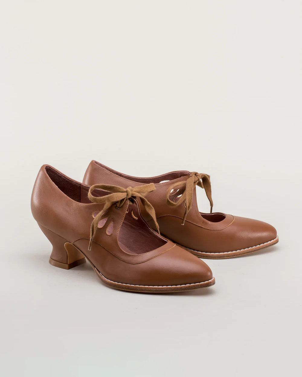 Mary Jane Hollow High Heel Lace-Up Sandals