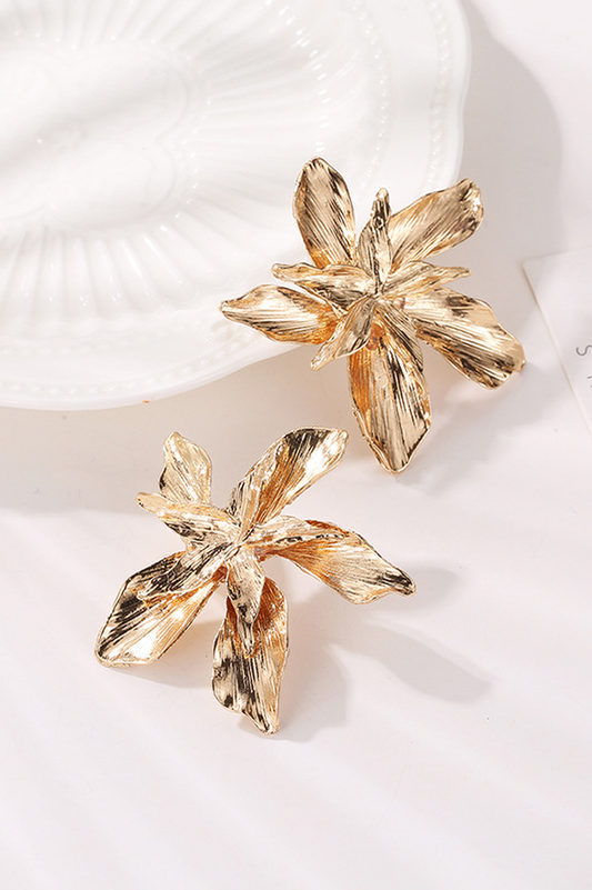 Big Flower Drop Dangle Earrings