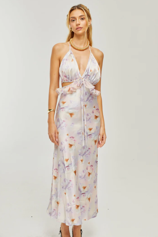 Agathe Floral Print Midi Dress