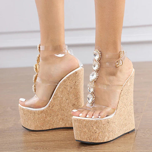 Paper Cuts And Roses Pump Sandals