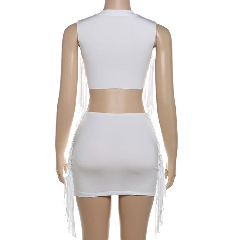 Beauty With A Burning Violin Skirt Set