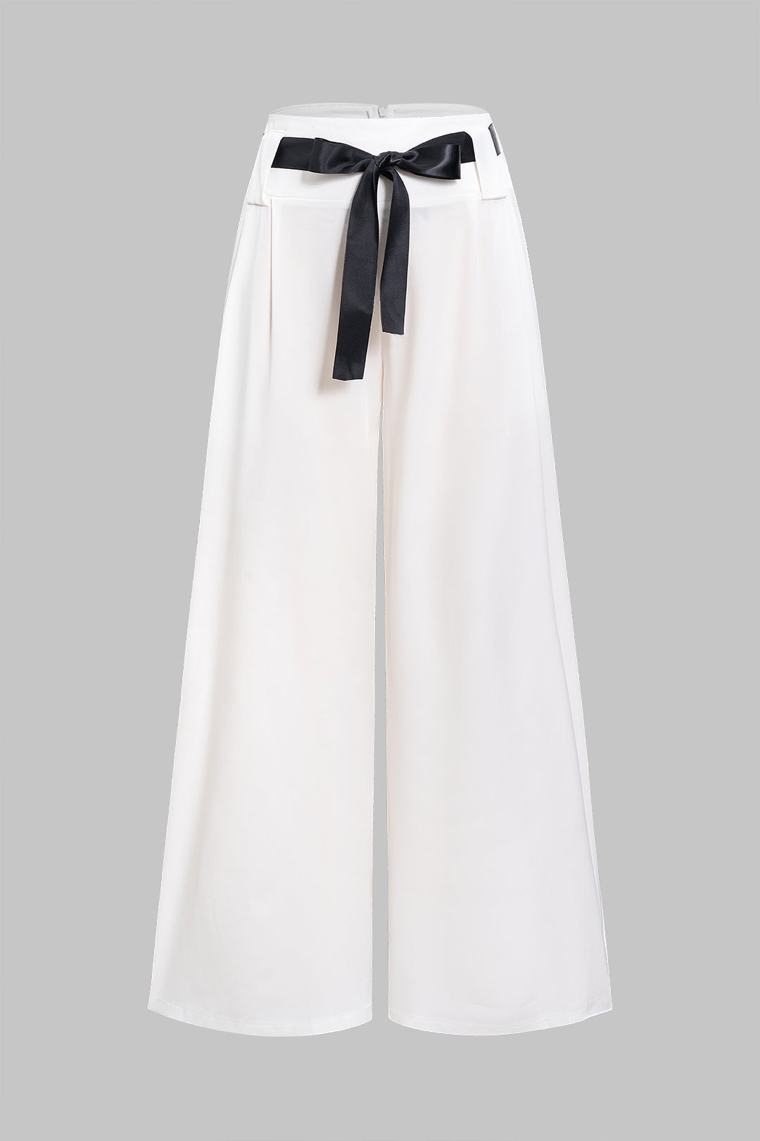 Tie-Up Wide Leg Trousers