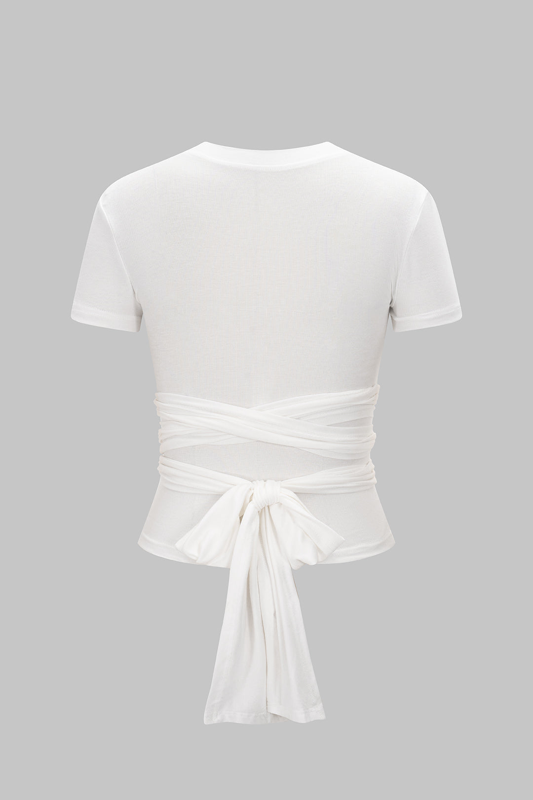 Twist Knot Strappy Short Sleeve T-Shirt