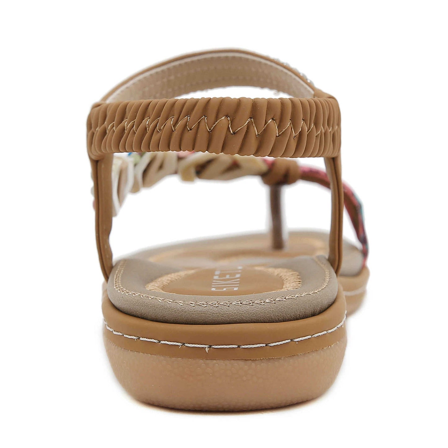Summer Rhinestone Comfort Seaside Beach Round Sandals