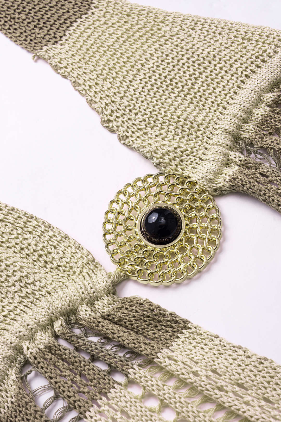 Stripes Print Knit Color Block Cut Out Tie-Back Top And Skirt Set