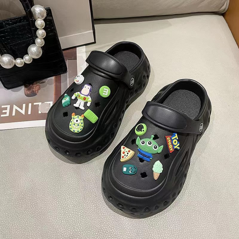 Women's Rhinestone Thick-soled Flip-flops Summer Outdoor Fashion Sandals