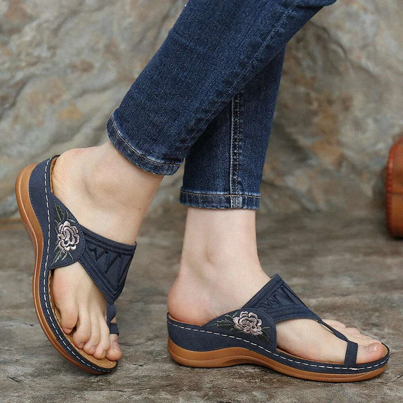 Women Comfy Arch Support Floral Design Sandals
