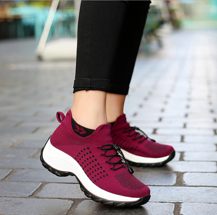 Breathable Mesh Tenis Ladies Shoes for Sock Sneakers