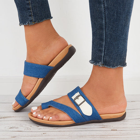 Flip Flop Slippers Open Toe Non-Slip Slides Flat Sandals