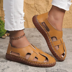 Women's Toe Hollow Comfortable Hand Flat Sewing Sandals