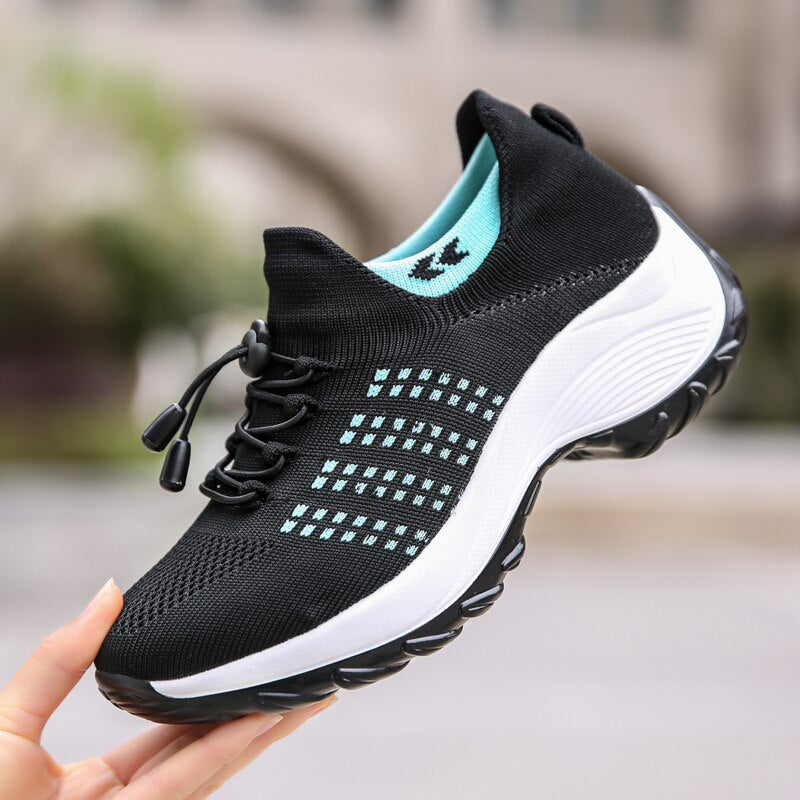 Breathable Mesh Tenis Ladies Shoes for Sock Sneakers