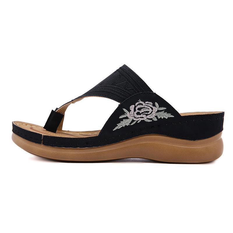 Women's Embroidery Wedge Sandals