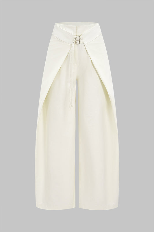 Wrapped Wide Leg Trousers