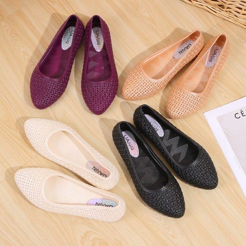Flat Breathable Hollowed Toe Box Hole Sandals