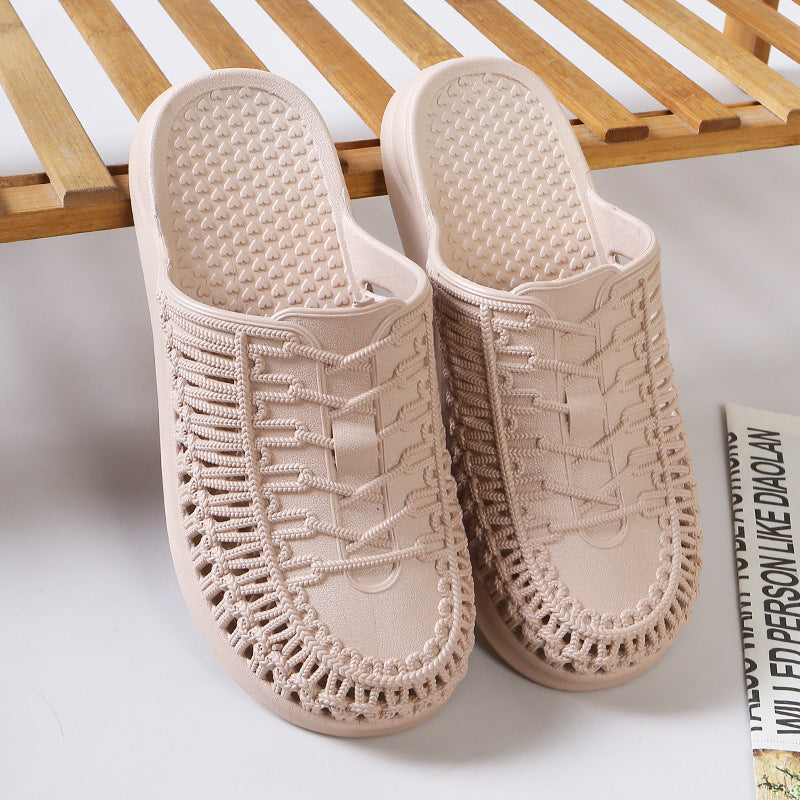 Women's Toe Cap Outdoor Hollow Beach Hole Slippers