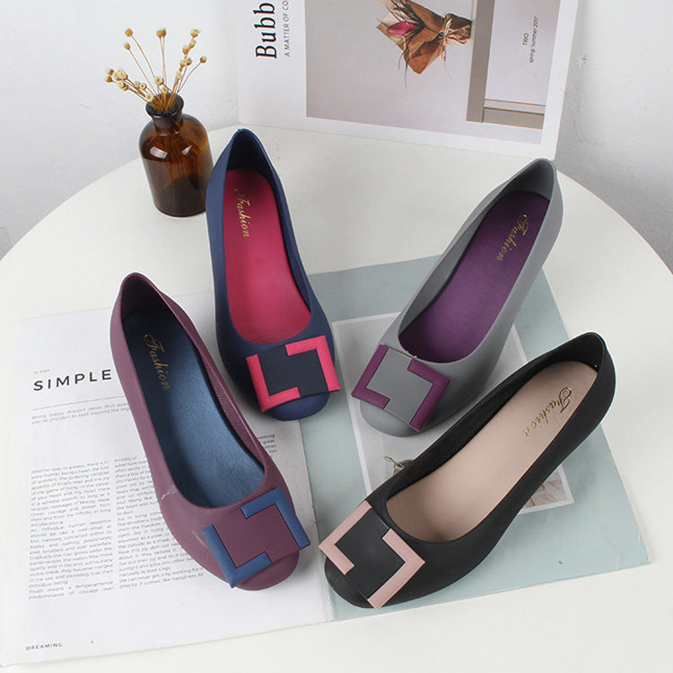Women's Fashion Summer Wedge Round Toe Square Sandals