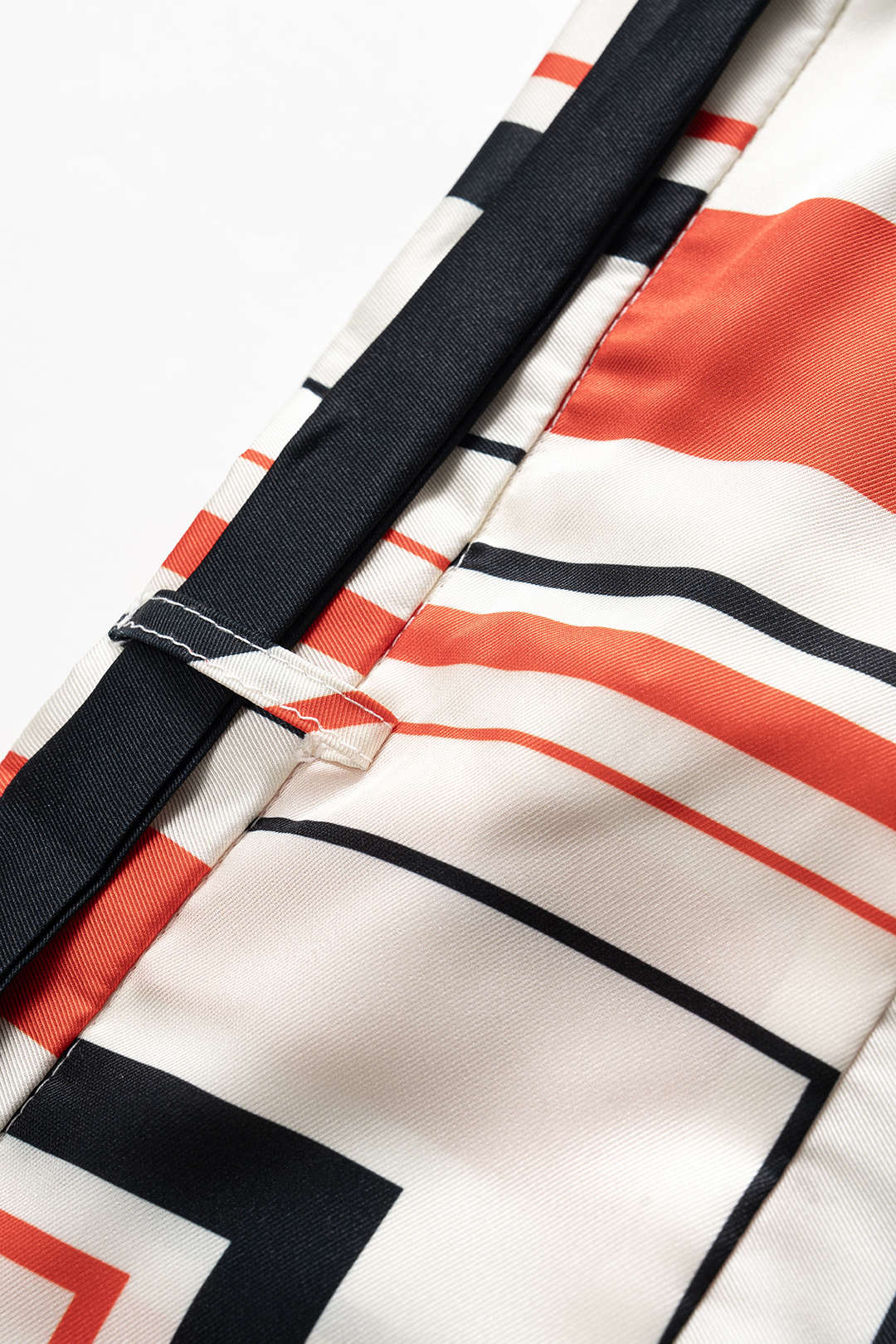 Stripes Print Asymmetrical Skirt