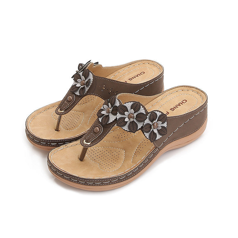 Floral Lightweight Soft Sole Comfort Flip-Flops