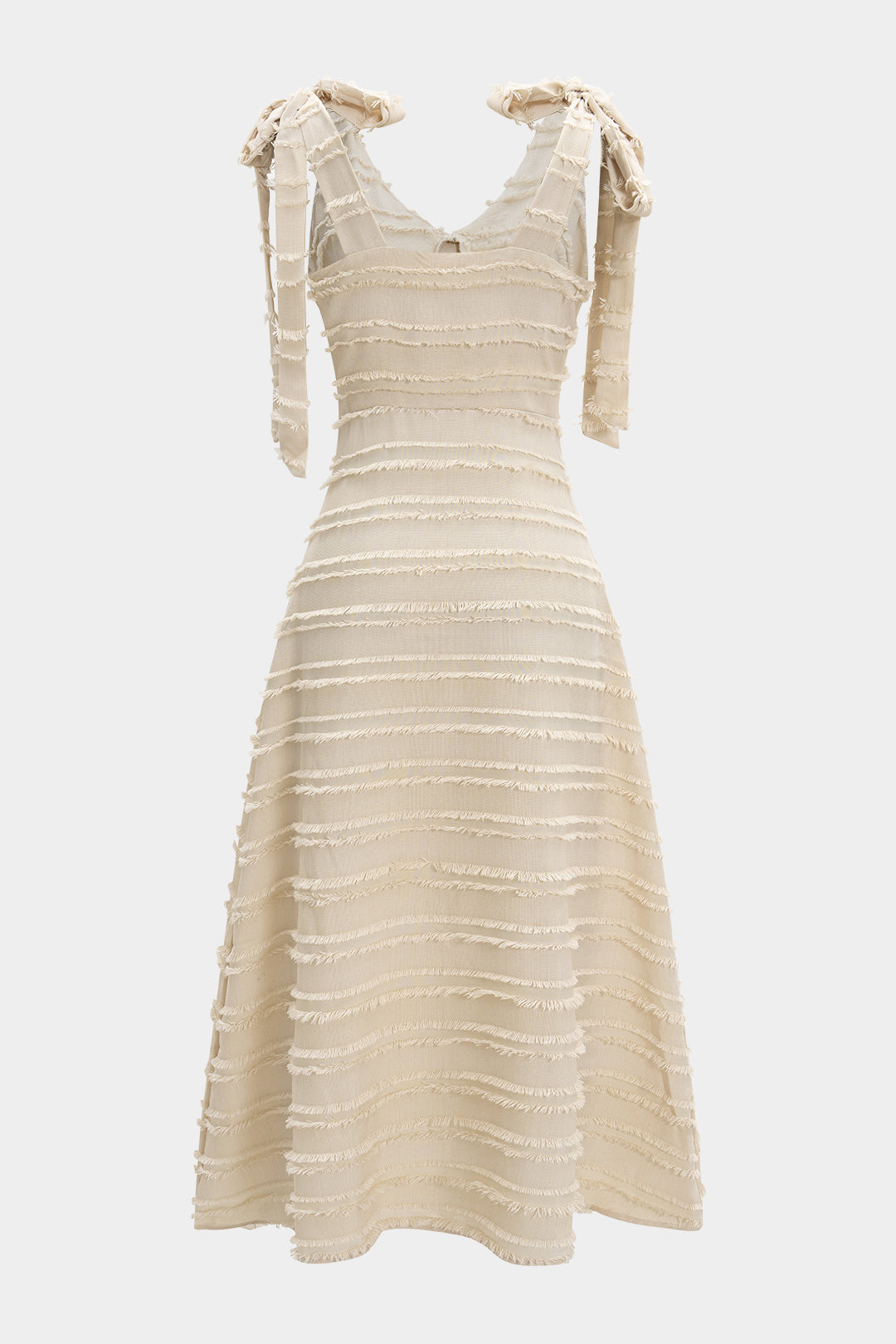 Tie-Up V-Neck Ribbed Sleeveless Maxi Dress