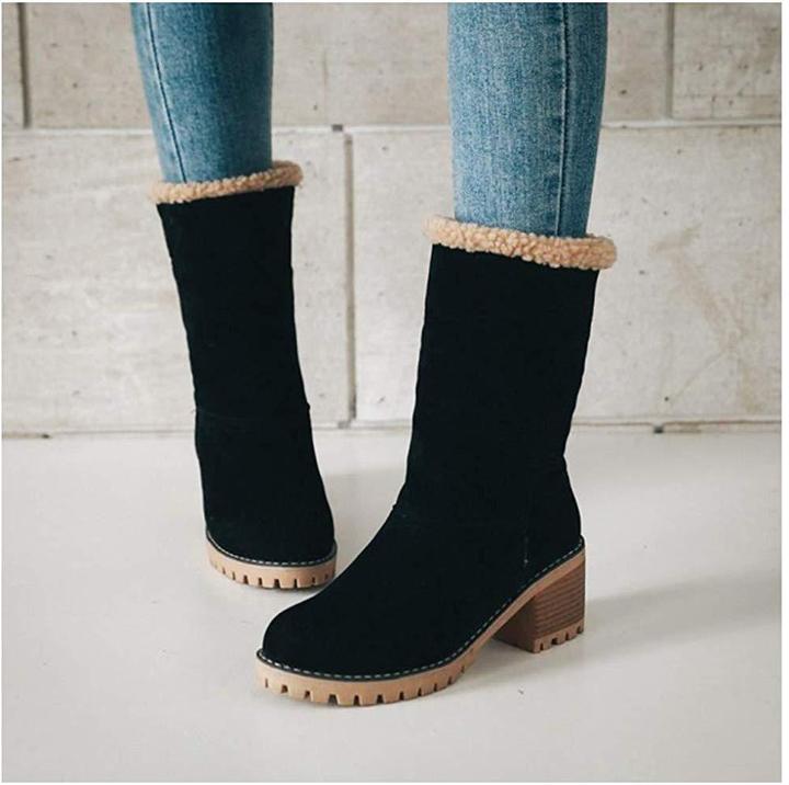 🔥Black Friday promotion🔥COSY Winter Premium Women Suede Snow Chunky Ankle Boots