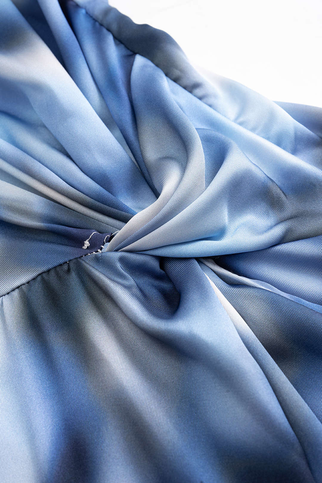 Tie Dye Print Chiffon Hollow Out Side Slit Sleeveless Maxi Dress