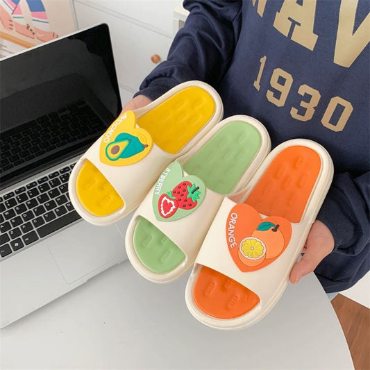Women's & Men's Bottom Soft Cool Deodorant Bathroom Fruit Series Sandals
