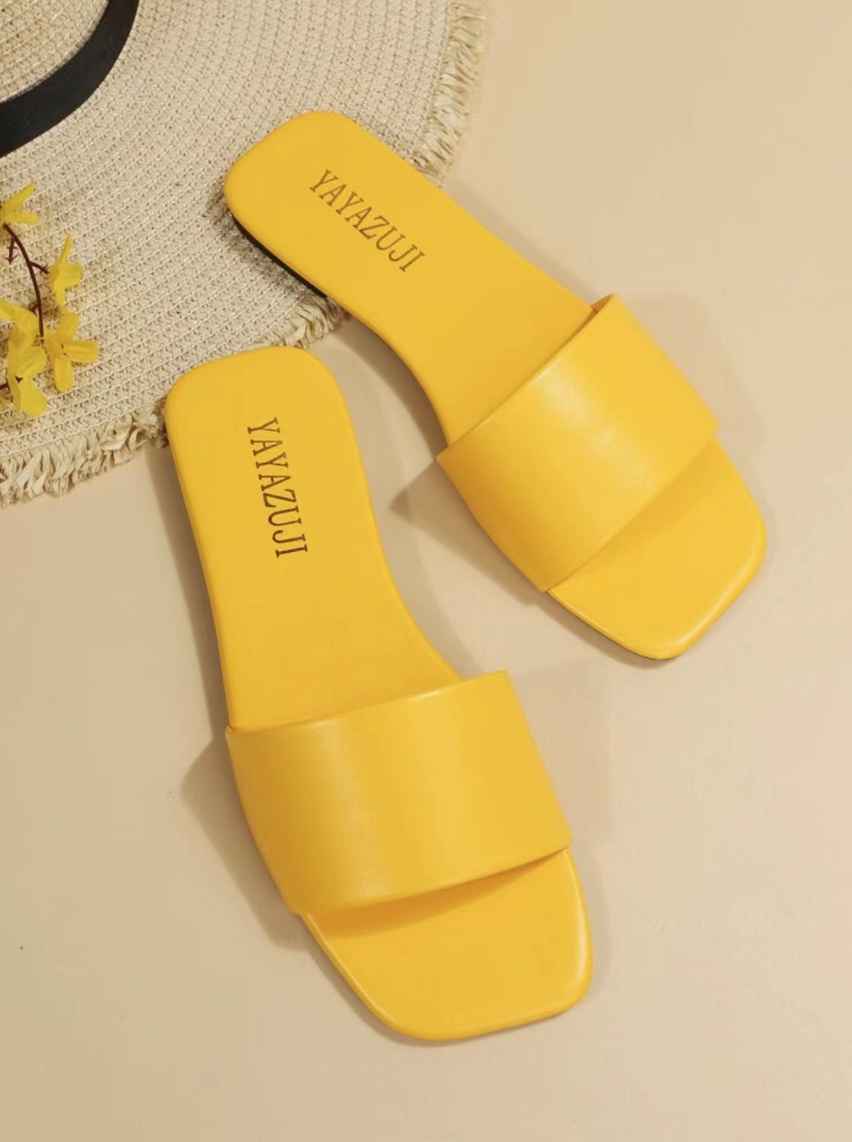 Women's Summer Plus Size Square Toe Flat Bottom Sandals