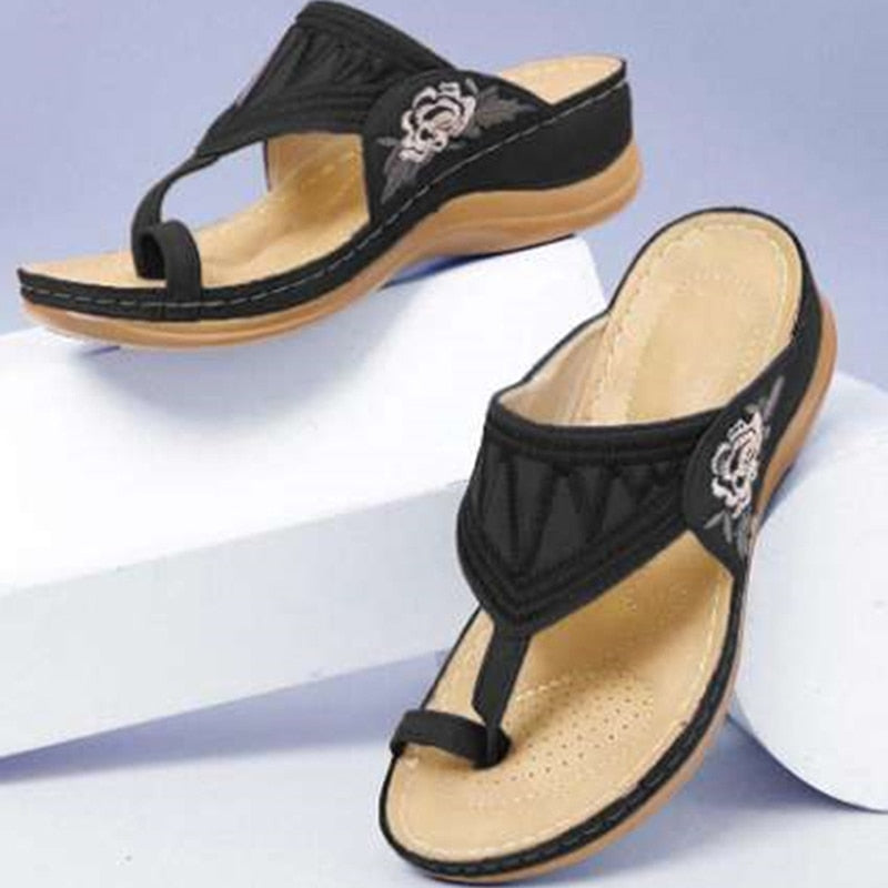 Women Comfy Arch Support Floral Design Sandals