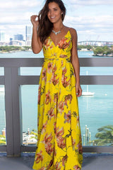 Boho Printed Ruched V Neck Maxi Beach Wrap Dress