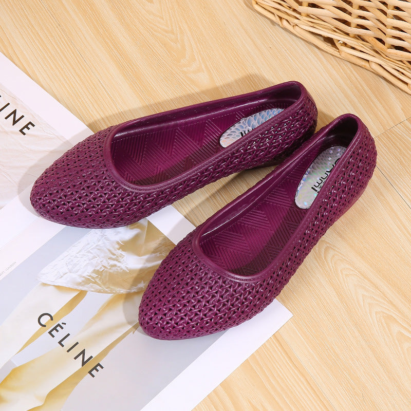 Flat Breathable Hollowed Toe Box Hole Sandals