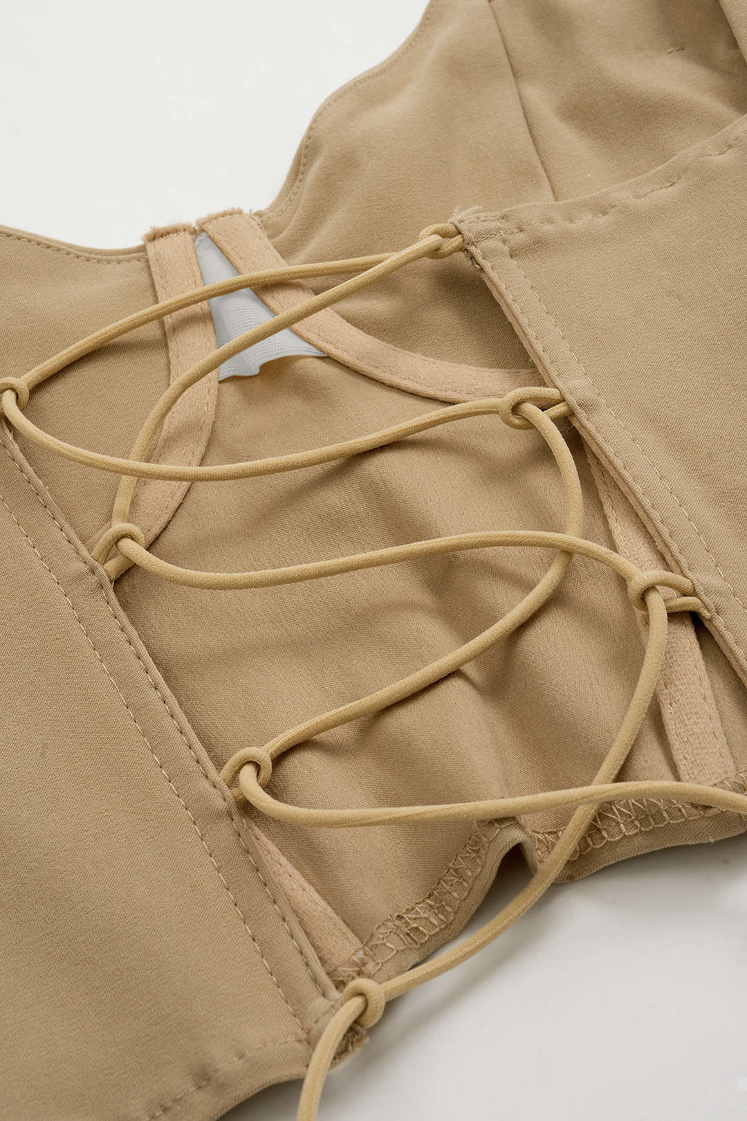 Tie Back Patchwork Tie-Up Cami Top